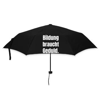Education needs patience - Umbrella (small) - black - Front