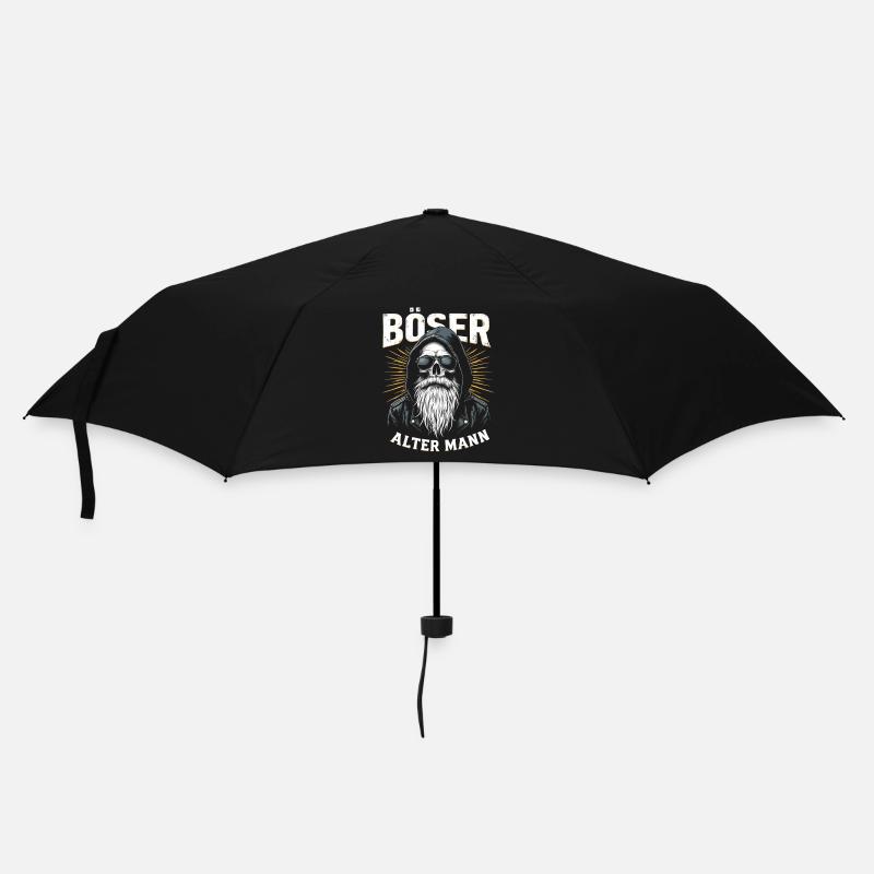 Nasty Old Man Skull Pullover Hoodie - Umbrella (small) - black