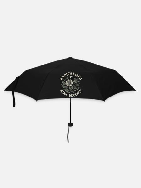 Radicalized By Basic Decency Floral Design - Regenschirm (klein) - Schwarz