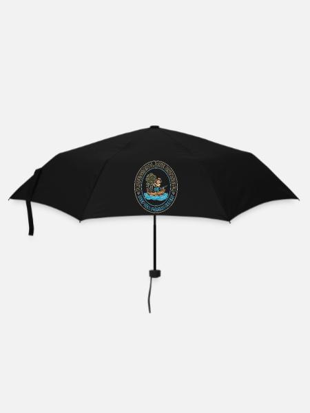Tiefseelinien-Entangler-Fleck - Regenschirm (klein) - Schwarz