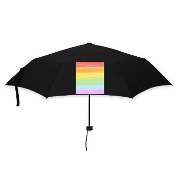 Pastel Rainbow Gradient LGBTQ Pride - Umbrella (small) - black - Front