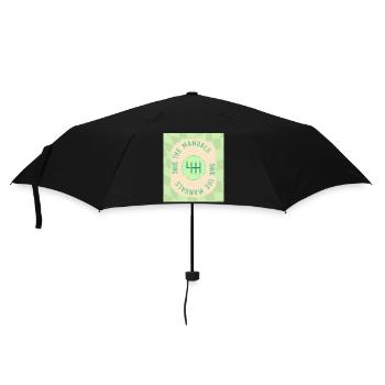 Save The Manuals Design for Petrolheads - green - Umbrella (small) - black - Front