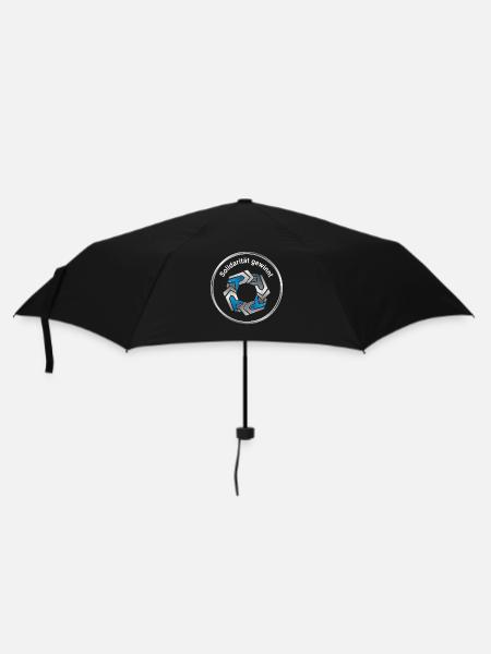 Solidarität Kreis Symbol starkes Statement - Regenschirm (klein) - Schwarz