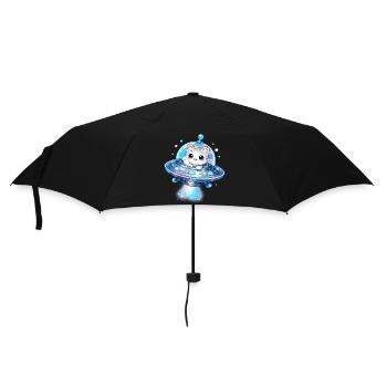 Kawaii Cats UFO Space Friend - Umbrella (small) - black - Front