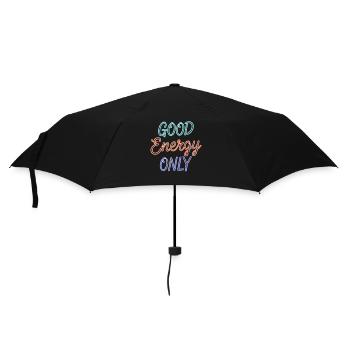 Good Energy Only Graphic in Retro Neon Style - Umbrella (small) - black - Front