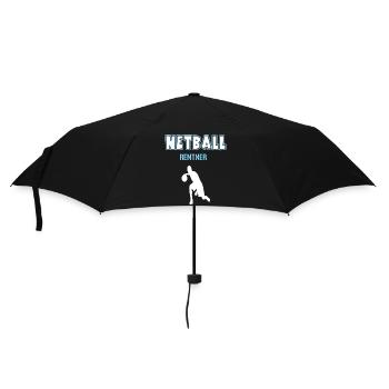 Netball Netballer Retiree Retirement - Umbrella (small) - black - Front