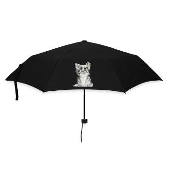 Chihuahua avec motif de chien papillon - Parapluie standard - noir - Devant