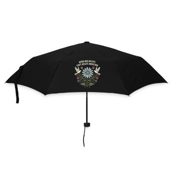 Menschen Rechte statt rechte Menschen Peace Demo - Regenschirm (klein) - Schwarz - Vorne