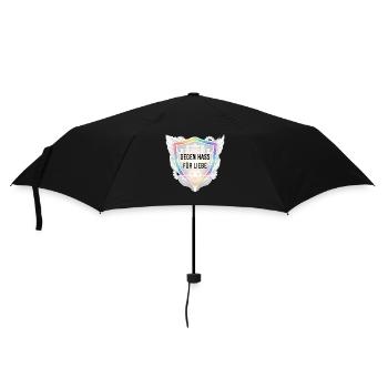 Anti Hass Statement für Frauen Männer Shirt  - Regenschirm (klein) - Schwarz - Vorne