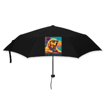 Golden Retriever Era Vintage | Retro Sunset Dog - Umbrella (small) - black - Front