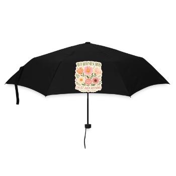 Wo Blumen sind, da ist auch Hoffnung - Regenschirm (klein) - Schwarz - Vorne