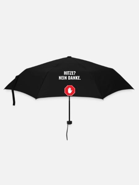 Hitze? Nein danke. - Regenschirm (klein) - Schwarz