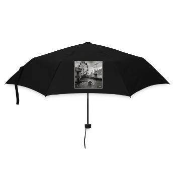 Abandoned Funfair Raccoon Retro Funfair Animal - Umbrella (small) - black - Front