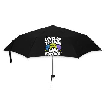 Montez de niveau ensemble Gagnez pour toujours - Parapluie standard - noir - Devant