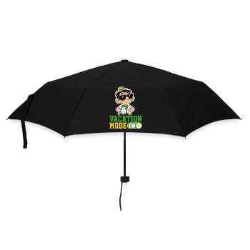 Vacation Mode On Katze Urlaub Spruch Hawaii - Regenschirm (klein) - Schwarz - Vorne