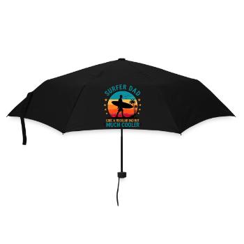 Funny Surfing Dad Birthday Gift for Surfer - Umbrella (small) - black - Front