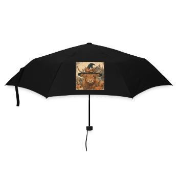 Scottish Cow Halloween Hoodie Vintage Cow - Umbrella (small) - black - Front