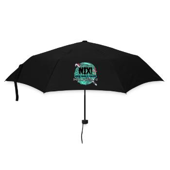 Die Tut Nix Die Will Nur Häkeln Grün Türkis Herzen - Regenschirm (klein) - Schwarz - Vorne