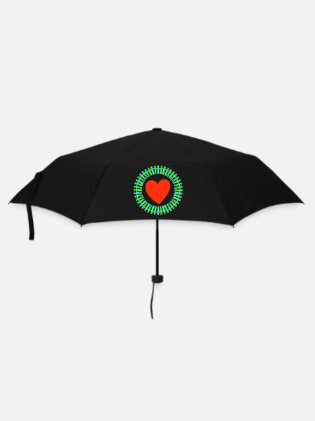 WorldPeace blue green red - Umbrella (small) - black