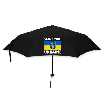 Stand with ukraine - Umbrella (small) - black - Front