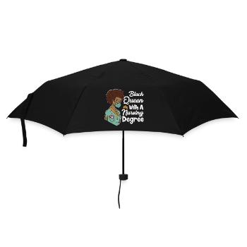 Black Queen With A Nursing Degree - Regenschirm (klein) - Schwarz - Vorne