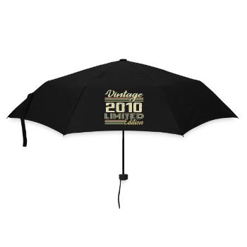 Jubiläum 14 Jahre Jahrgang 2010 Geschenk 2010 - Regenschirm (klein) - Schwarz - Vorne