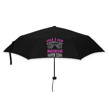 maîtresse super cool humour maitresse d' école - Parapluie standard - noir - Devant