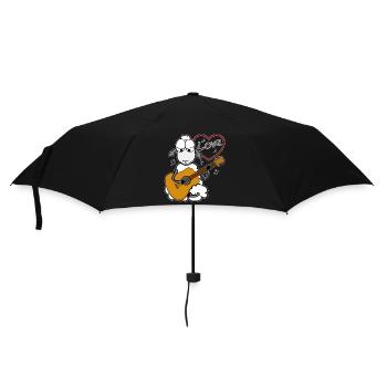 Akustische Gitarre spielen - Regenschirm (klein) - Schwarz - Vorne