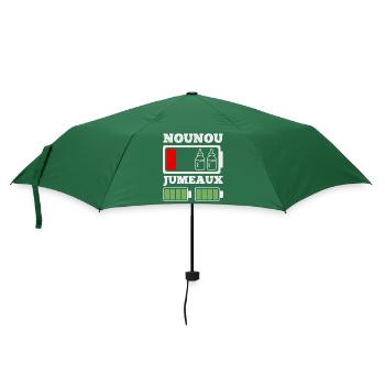 Nounou de jumeaux humour batterie faible nourrice - Parapluie standard - vert bouteille - Devant