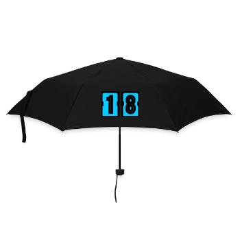 18 YEARS. 18th ANNIVERSARY. BIRTHDAY 18 YEARS. 18 - Umbrella (small) - black - Front