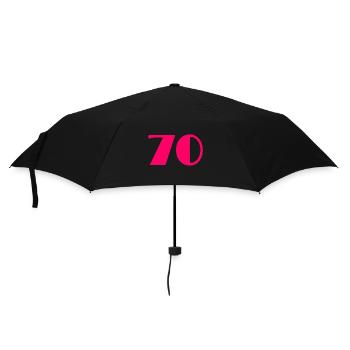 70. ANNIVERSAIRE. HAPPY BIRTHDAY - Parapluie standard - noir - Devant