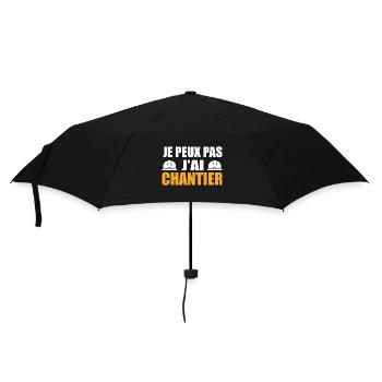 Je Peux Pas J’ai Chantier Travail Travaux Cadeau - Parapluie standard - noir - Devant