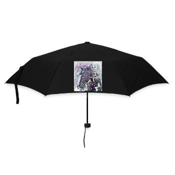 Hey Girl Tête de cheval - Parapluie standard - noir - Devant