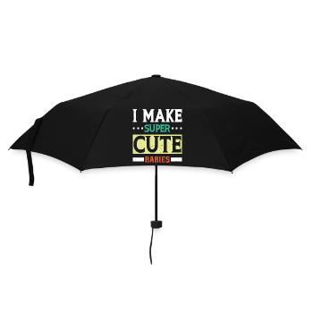 Vatertag Papa Papa Papa - Regenschirm (klein) - Schwarz - Vorne