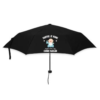 Parfois je vomis comme parrain quand je bois trop - Parapluie standard - noir - Devant