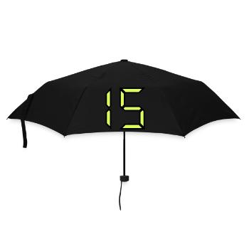 15 ANS. 15. 15e ANNIVERSAIRE. ANNIVERSAIRE 15 ANS. - Parapluie standard - noir - Devant