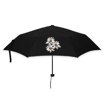Blume weiß weiße Blume Blumen weiß weiße Blumen - Regenschirm (klein) - Schwarz - Vorne