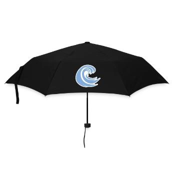 Erlebe die Kraft der Welle - Regenschirm (klein) - Schwarz - Vorne