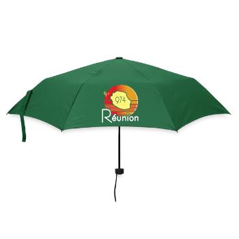 idee cadeau souvenir carte ile de la reunion 974 - Parapluie standard - vert bouteille - Devant