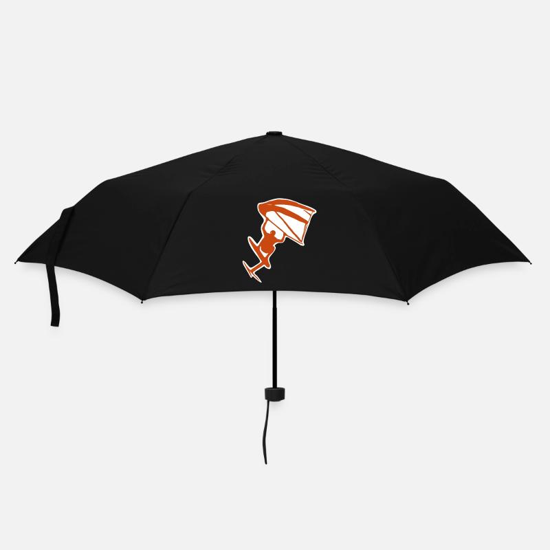 Wing Label - Regenschirm (klein) - Schwarz