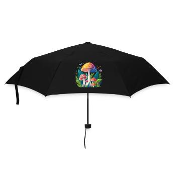 Fantasy-Pilz - Regenschirm (klein) - Schwarz - Vorne