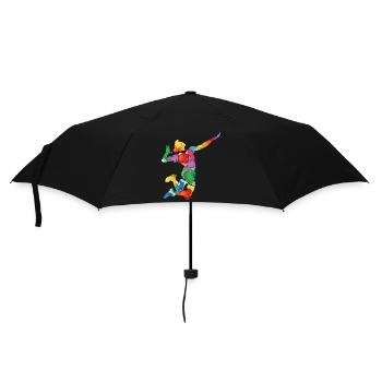 Volleyball Sport Lover Abstract Volleyball Player - Umbrella (small) - black - Front