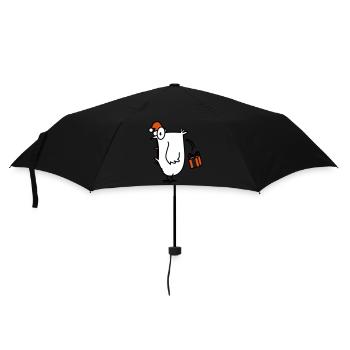 poulet fou de Noël - Parapluie standard - noir - Devant