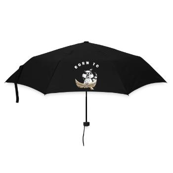 For paddling or rowing Born Raccoon Gift - Umbrella (small) - black - Front