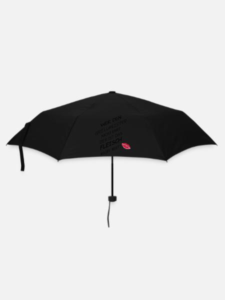 Fleisch nicht wert - Regenschirm (klein) - Schwarz