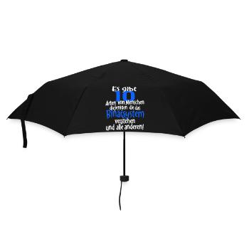 Es gibt 10 Arten von Menschen. - Regenschirm (klein) - Schwarz - Vorne
