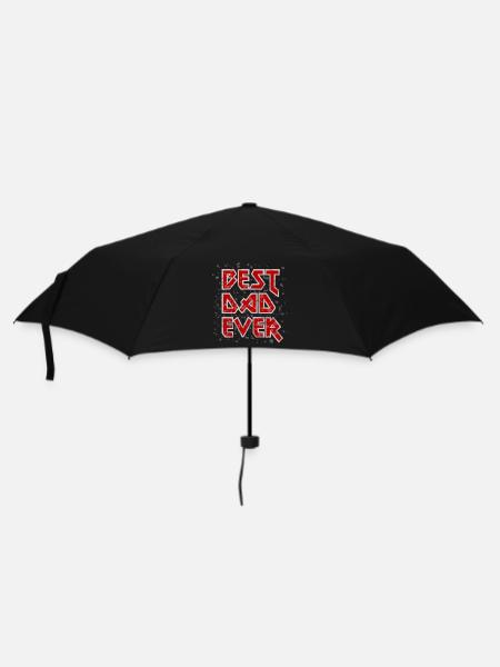 Best Dad Ever metal rock cool saying red father - Umbrella (small) - black