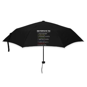 Der perfekte Tag Gamer - Regenschirm (klein) - Schwarz - Vorne