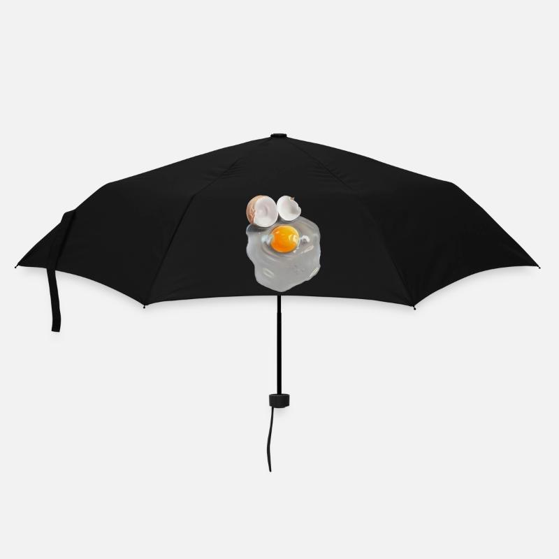 Eierbild im Grau-Abstrakt - Regenschirm (klein) - Schwarz