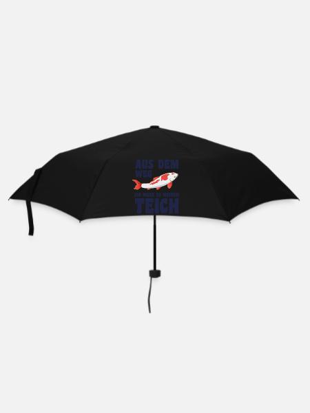Aus dem Weg ich muss zu meinem Teich Koi Karpfen - Regenschirm (klein) - Schwarz